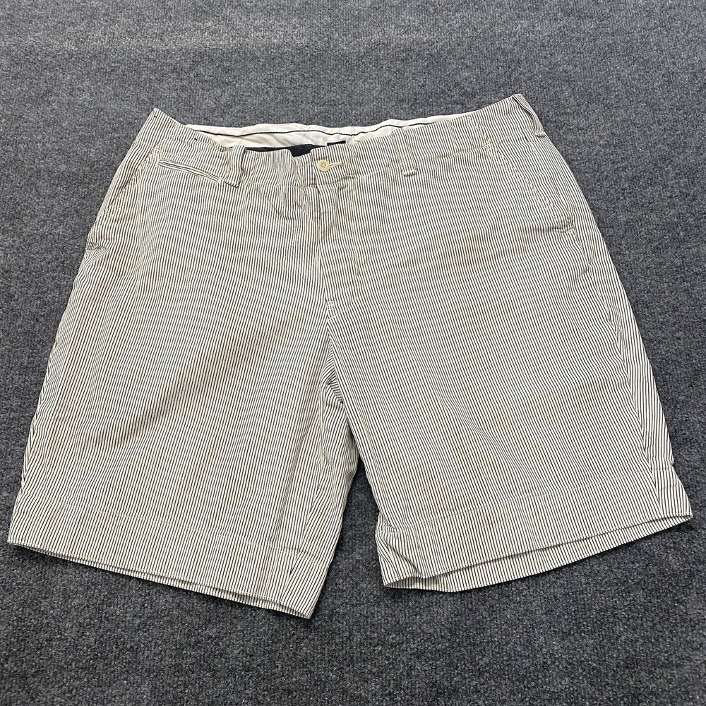 Vintage Y2K Polo Ralph Lauren Vertical Striped Baggy Loose Fit Shorts Mens Sz 38